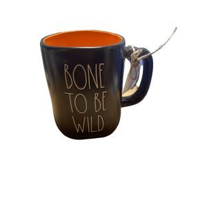 Rae Dunn Ceramic Halloween Coffee / Tea / Beverage Mug - BONE TO BE WILD